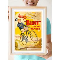 Reprint Eines Vintage Fahrrad Werbeposter - Velos Bury Rapid von VPCompanyUSA