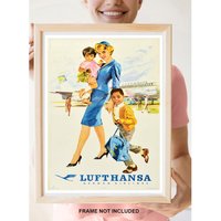 Reprint Eines Vintage Flugreisen Posters - Deutsche Schiene von VPCompanyUSA