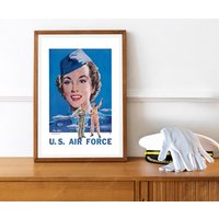 Reprint Eines Vintage Frauen-Recruiting-Posters Der Us Air Force von VPCompanyUSA