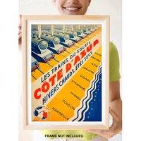 Reprint Eines Vintage French Travel By Train Poster - Cote D'azur von VPCompanyUSA