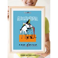 Reprint Eines Vintage Lan-Chile Flugreise Posters Nach Argentinien von VPCompanyUSA