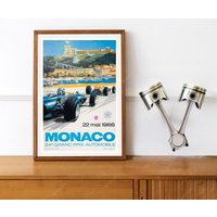 Reprint Eines Vintage Monaco Rennposters Von 1966 von VPCompanyUSA