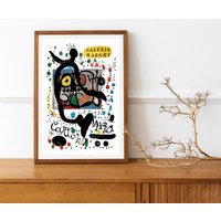 Reprint Eines Vintage Plakates Für Werke Von Joan Miro Aus Dem Jahr 1970 von VPCompanyUSA