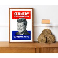 Reprint Eines Vintage Polit-Posters - Kennedy 1960Er Jahre von VPCompanyUSA