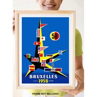 Reprint Eines Vintage Reiseplakats Aus Brüssel Von 1958 von VPCompanyUSA