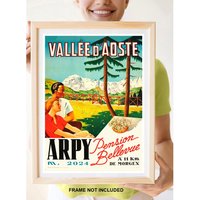 Reprint Eines Vintage Reiseplakats Nach Aosta von VPCompanyUSA
