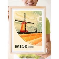 Reprint Eines Vintage Reiseplakats Nach Hollandhöheigugis von VPCompanyUSA