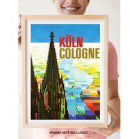 Reprint Eines Vintage Reiseplakats Nach Köln von VPCompanyUSA