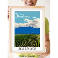 Reprint Eines Vintage Reiseposter Nach Blenheim Nz von VPCompanyUSA