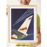Reprint Eines Vintage Twa Reiseplakats von VPCompanyUSA