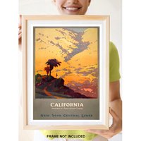 Reprint Eines Vintage Us Reiseplakats Nach Kalifornien von VPCompanyUSA