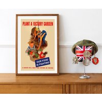 Reprint Eines Ww2 Wahlplakats - Plant A Victory Garden von VPCompanyUSA