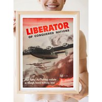 Reprint Eines Wwii Us Army Air Kräfte Probe Plakat - B24 Liberator von VPCompanyUSA