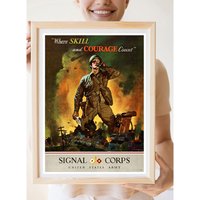 Reprint Eines Wwii Us Army Poster - Signals Corp von VPCompanyUSA