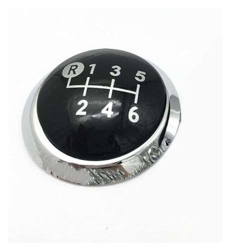 Manueller Schaltknauf Kompatibel mit TOYOTA Kompatibel mit Corolla 1.8MT Kompatibel mit AVENSIS Kompatibel mit YARIS D4D Kompatibel mit RAV4 Schaltknauf Hebel Emblem Kappe Abdeckung(6 Speed Black) von VPLPEREQAK