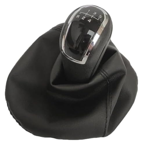 VPLPEREQAK Manueller Schaltknauf Kompatibel mit Benz W639 Kompatibel mit Vito 2003-2010 Auto Schaltknauf 6 Gang Schaltgetriebe Schwarzes Leder Schalthebel Tor Staubschutz(5 speed) von VPLPEREQAK