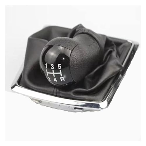 VPLPEREQAK Manueller Schaltknauf Kompatibel mit Ford Kompatibel mit Focus 2 MK2 2005-2011 Auto 5 6 Geschwindigkeit Schaltknauf Boot Abdeckung Gamasche Halsbänder(Black-5 Speed) von VPLPEREQAK