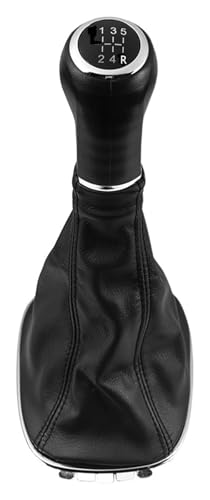 VPLPEREQAK Manueller Schaltknauf Kompatibel mit OPEL Kompatibel mit CORSA D 2006-2014 Auto Schaltknauf 5 6 Geschwindigkeit Gamasche Boot Abdeckung Fall Kragen(Gear Shift 12345r) von VPLPEREQAK