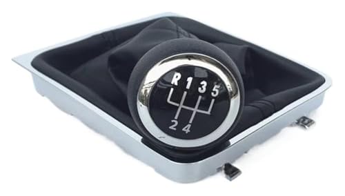 VPLPEREQAK Manueller Schaltknauf Kompatibel mit VW Kompatibel mit Passat B6 2005-2010 5 6 Gang Auto Schaltknauf Stick Gamaschen Boot Rahmen Mit Abdeckungs Case Kit(5 Speed Gaiter Boot) von VPLPEREQAK