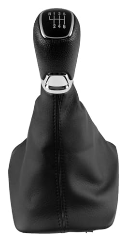 VPNMNZTPAP Auto Schaltknauf Kompatibel mit Skoda Kompatibel mit Octavia A5 A6 2004-2012 5 6 Geschwindigkeit Auto Schaltknauf Hebel Gaitor Boot Abdeckung(5 Speed) von VPNMNZTPAP