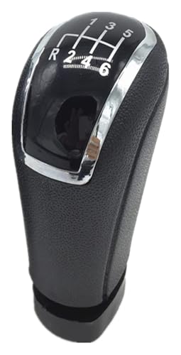VPNMNZTPAP Auto Schaltknauf Kompatibel mit Skoda Kompatibel mit Octavia A5 A6 Auto Schaltknauf Hebel Stift Griff Gamasche Boot Abdeckung Fall 2004-2012(6 Speed Black Knob) von VPNMNZTPAP