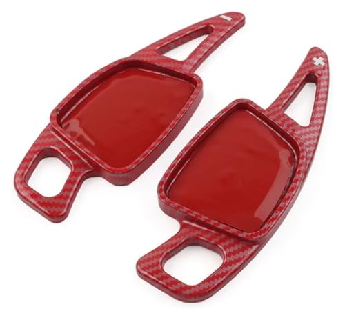 VPNMNZTPAP Lenkrad Schaltpaddel Für A6 Für A7 4KA C8 2019-2022 Für A3 2021 Quick Shift Zubehör Auto Lenkrad Paddle Shifter Verlängerung(Carbon Fiber Red) von VPNMNZTPAP
