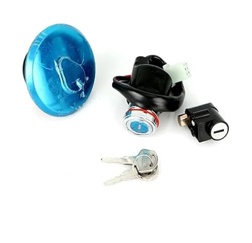 Zündschalter Tankdeckel Für Suz&uki GN 125 125cc 1 Satz Motorrad Zündschalter 6 Draht Kraftstofftankdeckel Abdeckung Lenkschloss Tankdeckel Zündschalter von VPNMNZTPAP