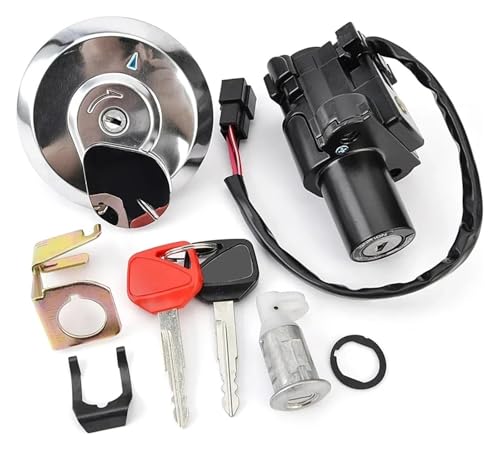 Zündschalter Tankdeckel Für XL125V Für Varadero 2001-2006 Motorrad Kraftstoff Gas Kappe Zündung Schalter Sitz Schloss Mit Schlüssel Kit von VPNMNZTPAP