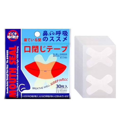 VPOUERY Mundpflaster Schlafen, Mouth Tape, Premium Mouth Tape for Sleeping, Anti Schnarch Schlafpflaster und Mund Tape, Hilft Gegen Schnarchen und Developing The Habit of Nasal Breathing(180 Stück) von VPOUERY