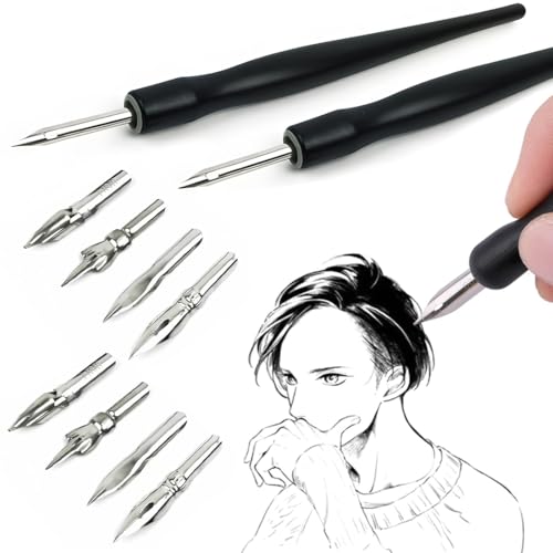 VPOUERY Set 2 di Penne per Fumettisti Pennino China Manga Comic Penne Pennino Set per Biglietti Viene fornito con 10 pennini VPOUERY Set 2 di Penne per Fumettisti Pennino China Manga Comic Penne Pennino Set per Biglietti Viene fornito con 10 pennini von VPOUERY