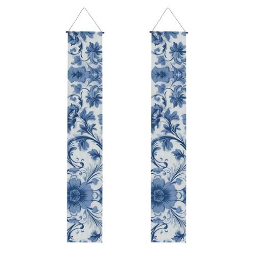 Banner, Blumenmuster, blau, für jeden Anlass, für drinnen und draußen, Tür, Veranda, mehr Banner, Blumenmuster, blau, für jeden Anlass, für drinnen und draußen, Tür, Veranda, mehr von VPPUR