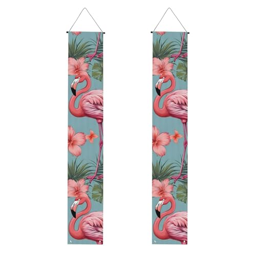 Banner mit Blumenmuster und Flamingo-Druck, festliche Atmosphäre, für jeden Anlass, für drinnen und draußen, Tür, Veranda, mehr Banner mit Blumenmuster und Flamingo-Druck, festliche Atmosphäre, für jeden Anlass, für drinnen und draußen, Tür, Veranda, mehr von VPPUR