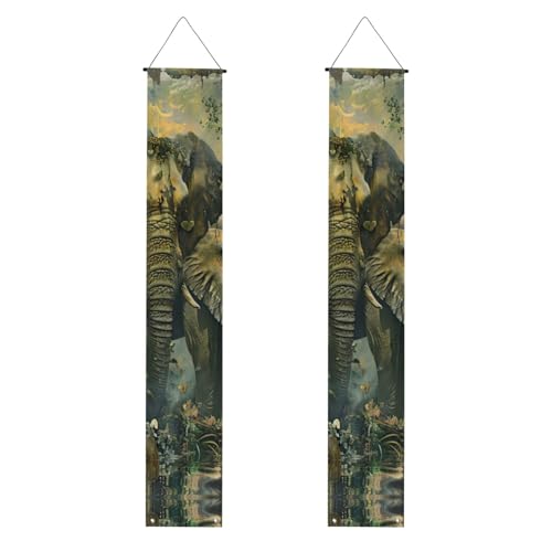 Banner mit Natur-Elefanten, Dekoration, festliches Ambiente, für jeden Anlass, Innen- und Außenbereich, Tür, Veranda, mehr von VPPUR