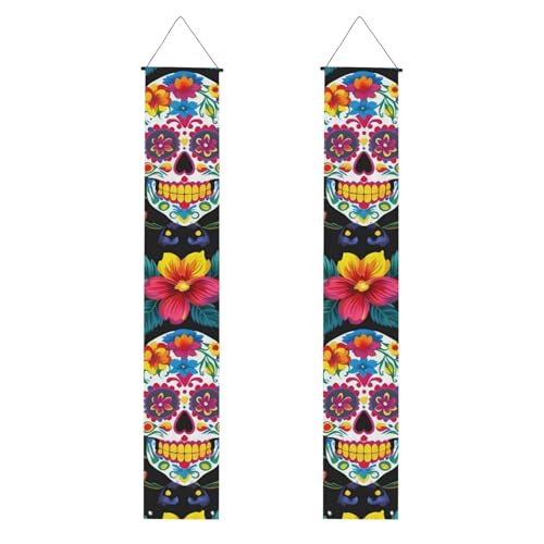 Banner mit Totenköpfen und Blumen, Dekoration, festliches Ambiente, für jeden Anlass, drinnen und draußen, Tür, Veranda, mehr Banner mit Totenköpfen und Blumen, Dekoration, festliches Ambiente, für jeden Anlass, drinnen und draußen, Tür, Veranda, mehr von VPPUR