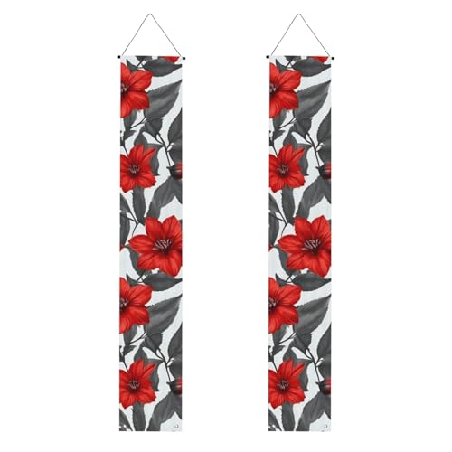 Banner mit roten Blumen und Blättern, Dekoration, festliches Ambiente, für jeden Anlass, Innen- und Außenbereich, Tür, Veranda, mehr Banner mit roten Blumen und Blättern, Dekoration, festliches Ambiente, für jeden Anlass, Innen- und Außenbereich, Tür, Veranda, mehr von VPPUR