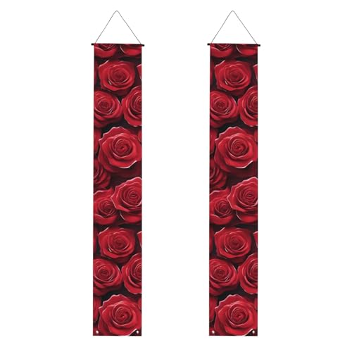 Banner mit roter Rose und 1 Druck, festliche Atmosphäre, für jeden Anlass, für drinnen und draußen, Tür, Veranda, mehr Banner mit roter Rose und 1 Druck, festliche Atmosphäre, für jeden Anlass, für drinnen und draußen, Tür, Veranda, mehr von VPPUR