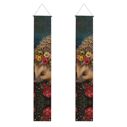 Blumen-Banner mit Igel-Druck für festliche Atmosphäre für jeden Anlass, drinnen und draußen, Haustür, Veranda und mehr Blumen-Banner mit Igel-Druck für festliche Atmosphäre für jeden Anlass, drinnen und draußen, Haustür, Veranda und mehr von VPPUR