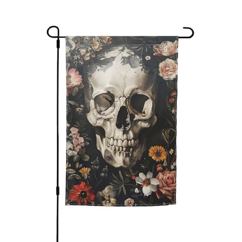 Blumen-Totenkopf-Druck, verschiedene Flaggen, Gartenflagge, Outdoor-Flagge, Hofdekoration für Terrasse, Veranda oder Rasenflagge Blumen-Totenkopf-Druck, verschiedene Flaggen, Gartenflagge, Outdoor-Flagge, Hofdekoration für Terrasse, Veranda oder Rasenflagge von VPPUR