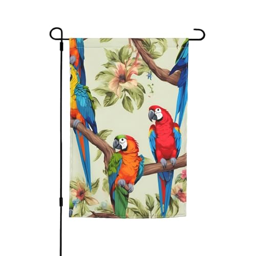 Bunte Papageien auf Baum, verschiedene Flaggen, Gartenflagge, Outdoor-Flagge, Hofdekoration für Terrasse, Veranda oder Rasenflagge Bunte Papageien auf Baum, verschiedene Flaggen, Gartenflagge, Outdoor-Flagge, Hofdekoration für Terrasse, Veranda oder Rasenflagge von VPPUR