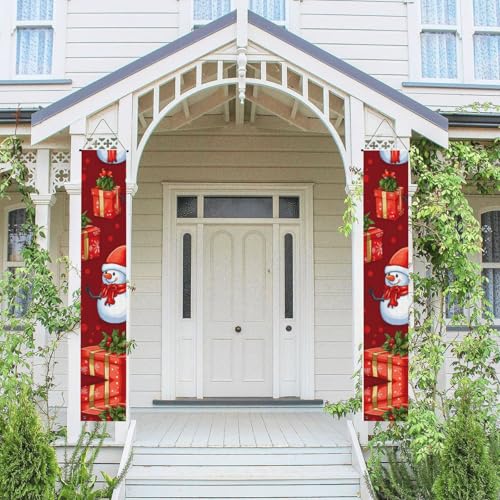 Frohe Weihnachten, niedlicher Schneemann-Druck, Banner, Dekoration, festliche Atmosphäre, für jeden Anlass, für drinnen und draußen, Tür, Veranda, mehr Frohe Weihnachten, niedlicher Schneemann-Druck, Banner, Dekoration, festliche Atmosphäre, für jeden Anlass, für drinnen und draußen, Tür, Veranda, mehr von VPPUR