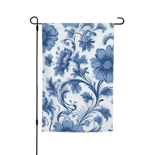 Gartenflagge, Blumenmuster, Blau, verschiedene Flaggen, Gartenflagge, Hofdekoration für Terrasse, Veranda oder Rasenflagge Gartenflagge, Blumenmuster, Blau, verschiedene Flaggen, Gartenflagge, Hofdekoration für Terrasse, Veranda oder Rasenflagge von VPPUR