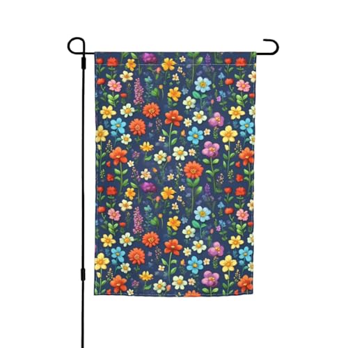Gartenflagge, Cartoon-Motiv, Blumenmotiv, für Terrasse, Veranda, Rasen, Dekoration Gartenflagge, Cartoon-Motiv, Blumenmotiv, für Terrasse, Veranda, Rasen, Dekoration von VPPUR
