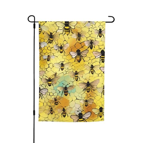 Gartenflagge mit Bienen-Motiv, verschiedene Flaggen, Gartenflagge, Hofdekoration für Terrasse, Veranda oder Rasenflagge Gartenflagge mit Bienen-Motiv, verschiedene Flaggen, Gartenflagge, Hofdekoration für Terrasse, Veranda oder Rasenflagge von VPPUR