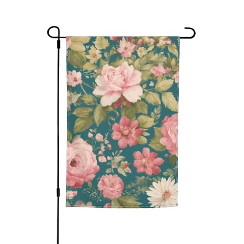 Gartenflagge mit Blumendruck für Terrasse, Veranda, Rasen von VPPUR