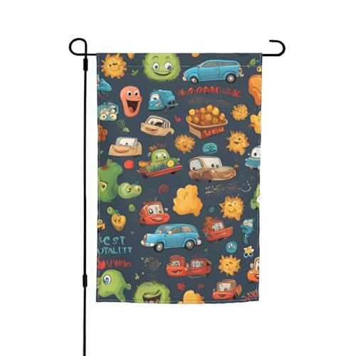 Gartenflagge mit Comic-Druck, für Terrasse, Veranda, Rasen Gartenflagge mit Comic-Druck, für Terrasse, Veranda, Rasen von VPPUR
