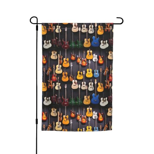 Gartenflagge mit Gitarrendruck, Gartenflagge, für Terrasse, Veranda, Rasen Gartenflagge mit Gitarrendruck, Gartenflagge, für Terrasse, Veranda, Rasen von VPPUR