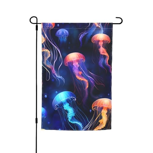 Gartenflagge mit Quallenmuster für Terrasse, Veranda, Rasen von VPPUR