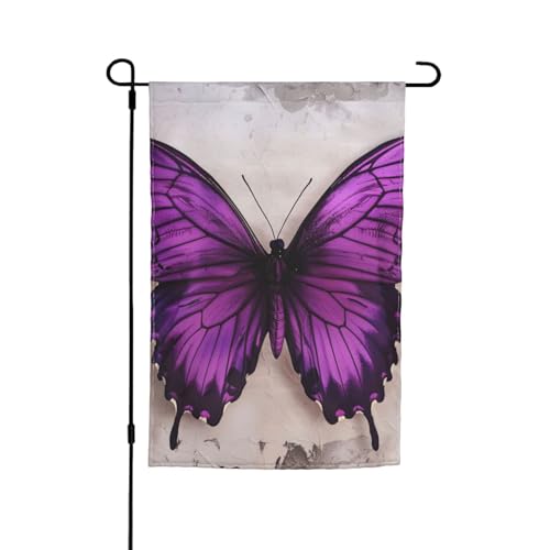 Gartenflagge mit Schmetterlings-Motiv, violett, verschiedene Flaggen, Outdoor-Flagge, Hofdekoration für Terrasse, Veranda oder Rasenflagge Gartenflagge mit Schmetterlings-Motiv, violett, verschiedene Flaggen, Outdoor-Flagge, Hofdekoration für Terrasse, Veranda oder Rasenflagge von VPPUR
