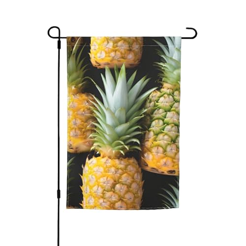 Gartenflagge mit frischem Ananas-Druck, verschiedene Flaggen, Outdoor-Flagge, Hofdekoration für Terrasse, Veranda oder Rasenflagge Gartenflagge mit frischem Ananas-Druck, verschiedene Flaggen, Outdoor-Flagge, Hofdekoration für Terrasse, Veranda oder Rasenflagge von VPPUR