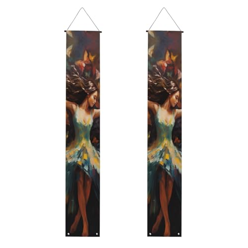 Girl-Tanz-Banner mit Schmetterlings-Druck, festliche Atmosphäre, für jeden Anlass, für drinnen und draußen, Tür, Veranda, mehr Girl-Tanz-Banner mit Schmetterlings-Druck, festliche Atmosphäre, für jeden Anlass, für drinnen und draußen, Tür, Veranda, mehr von VPPUR